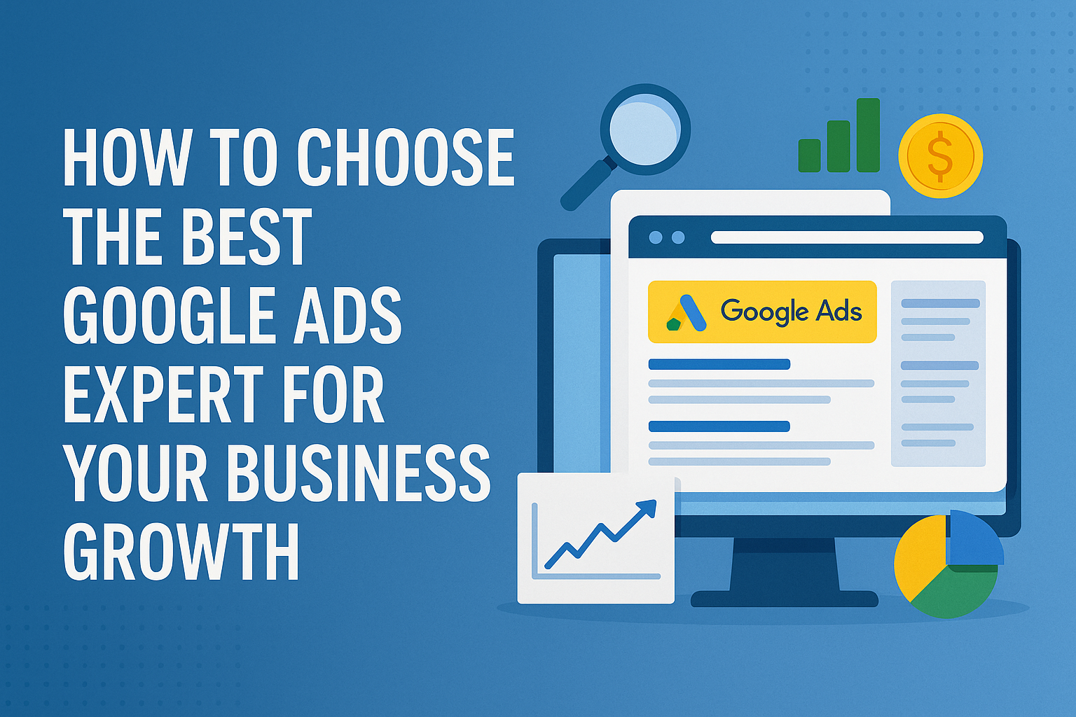 Google Ads dashboard with title: Best Google Ads Expert